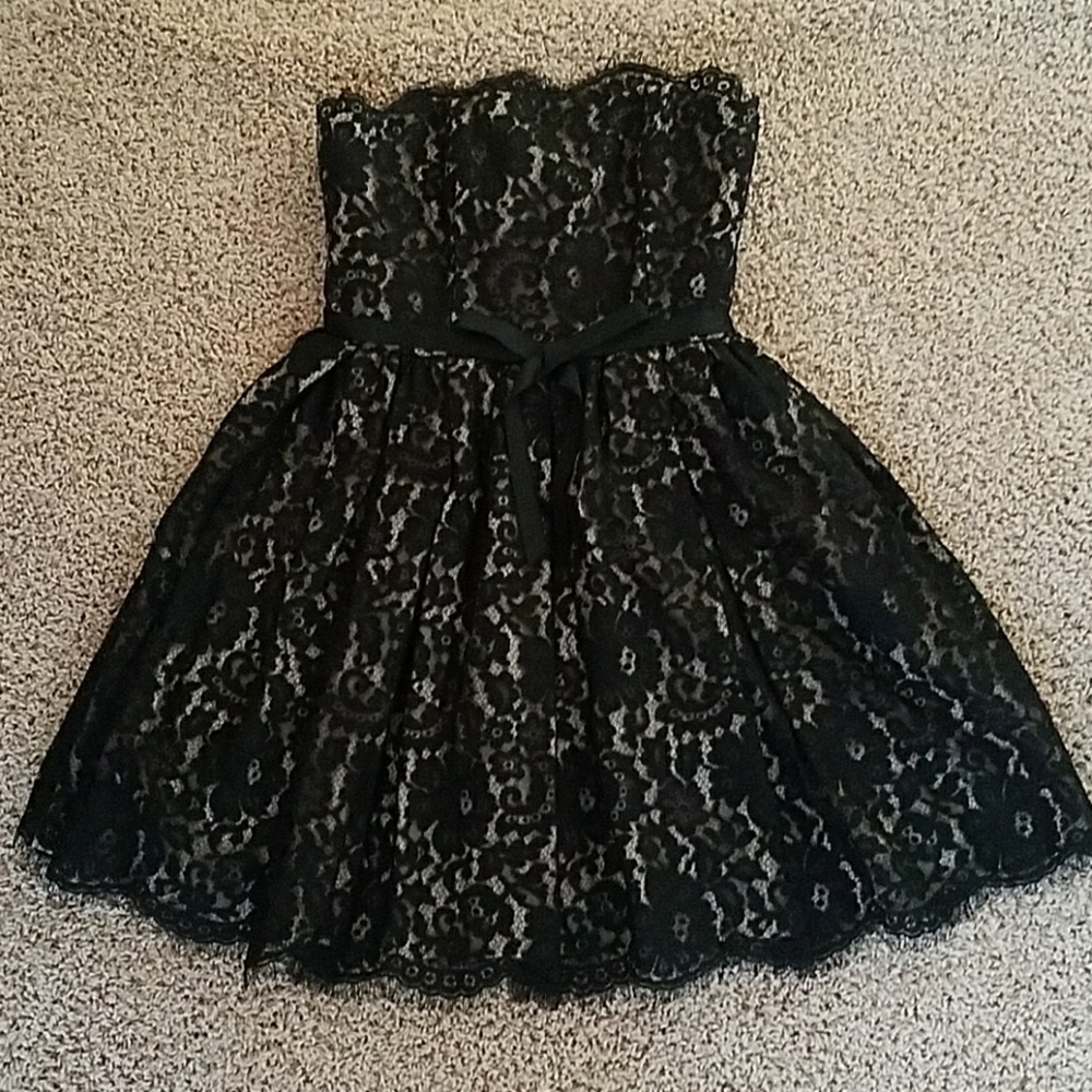 Gorgeous lace overlay cocktail dresd